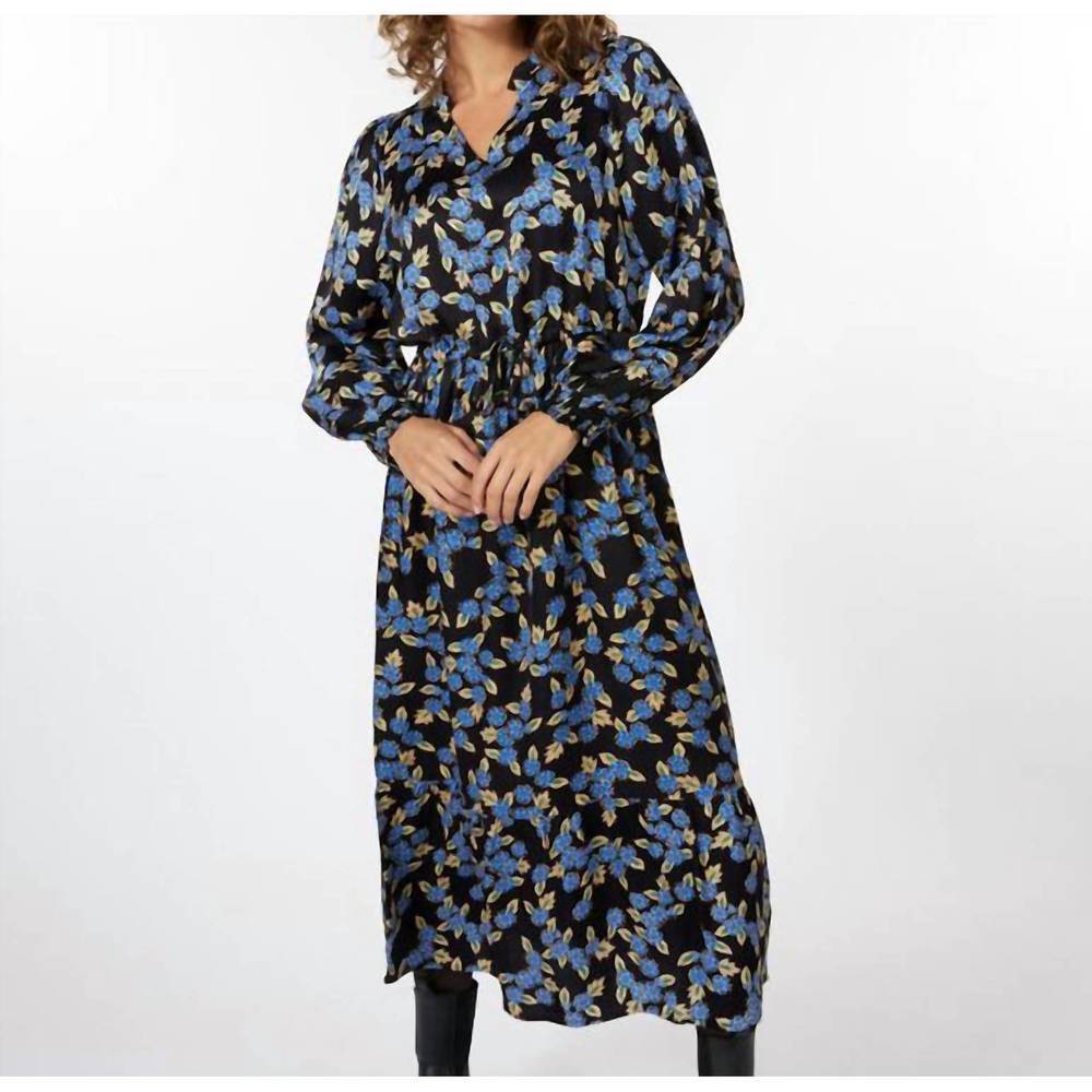 NEW ESQUALO blue floral maxi dress in blue floral